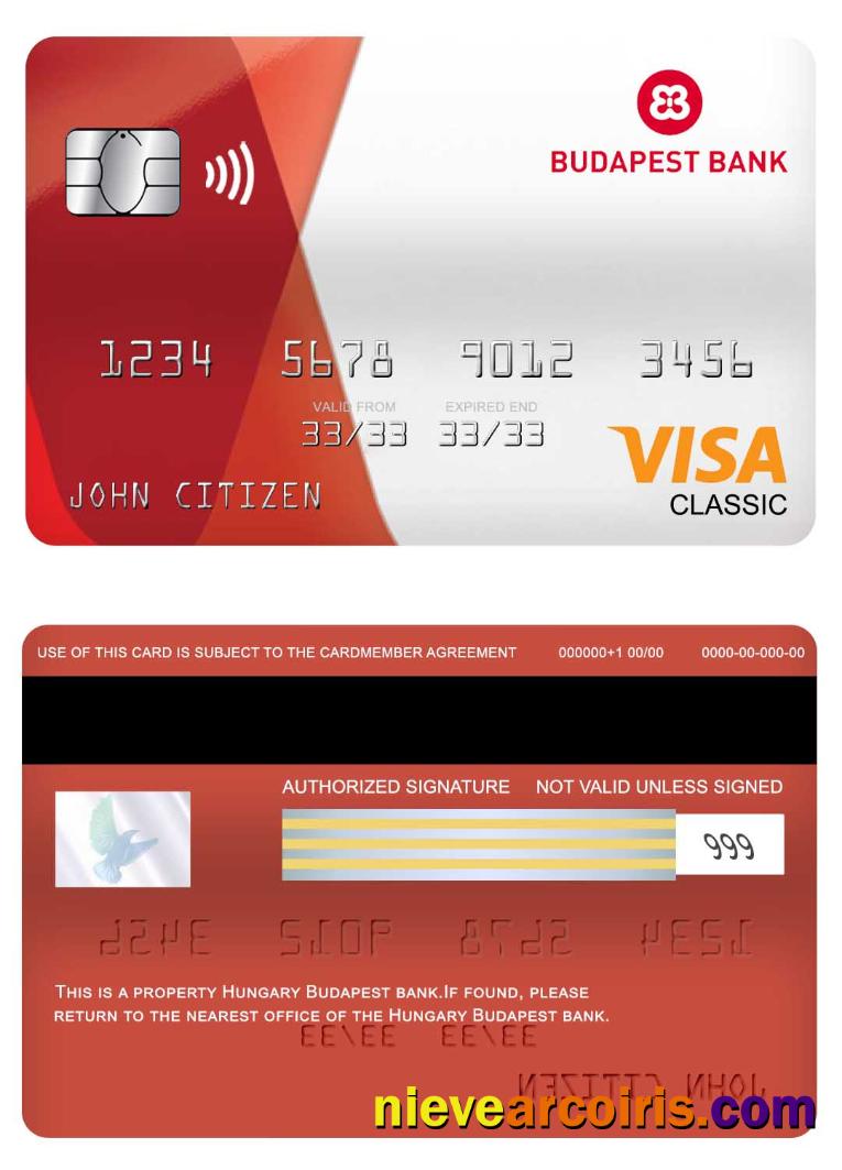 Hungary Budapest bank visa classic card